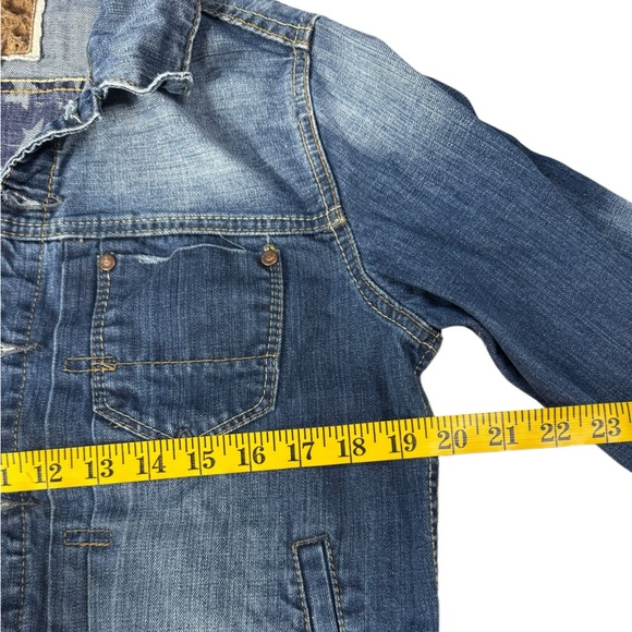 Cody James Jean Jacket, U.S. Flag Inside, Youth Unisex Size Large 100% Cotton - Picture 13 of 16